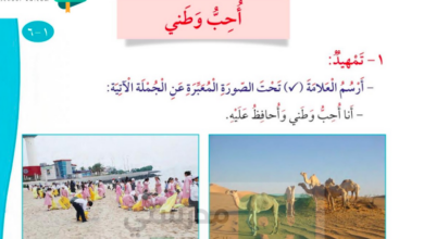 حل درس أحب وطني للصف الثاني المنهاج الكويتي
