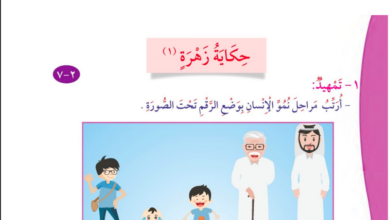 حل درس حكاية زهرة للصف الثاني المنهاج الكويتي