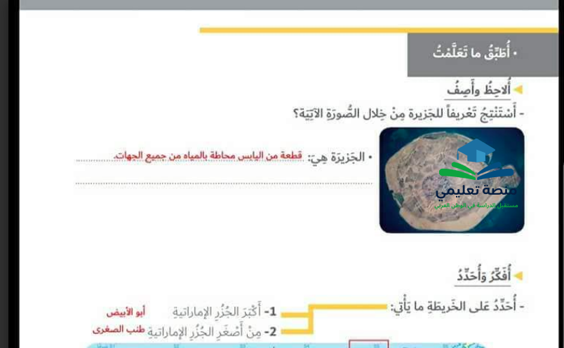 حل درس طبيعة بلادي للصف الرابع المنهاج الاماراتي