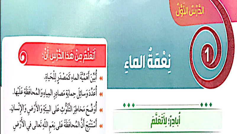 حل درس نعمة الماء للصف الثالث المنهاج الاماراتي