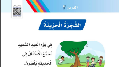 حل درس الشجرة الحزينة للصف الاول ابتدائي المنهاج السعودي