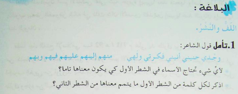 تحضير درس اللف والنشر للسنة الثانية ثانوي